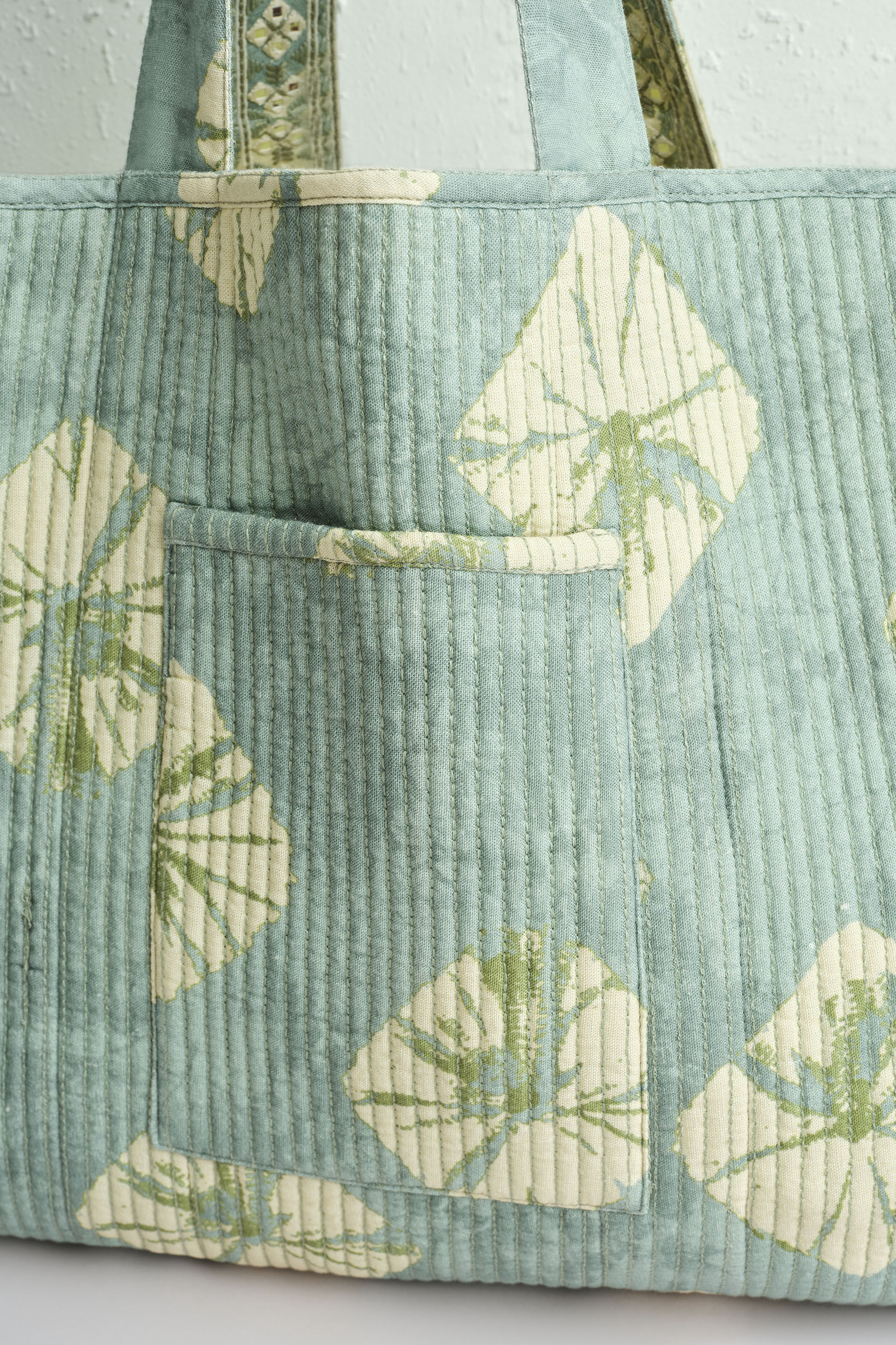 Teal Reversible Jhola Bag, , image 5